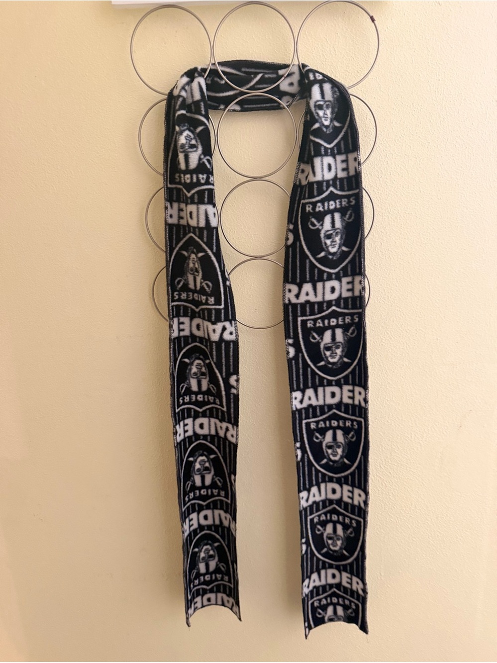 Oakland Raiders NFL Football Scarf Black/Silver National Football League